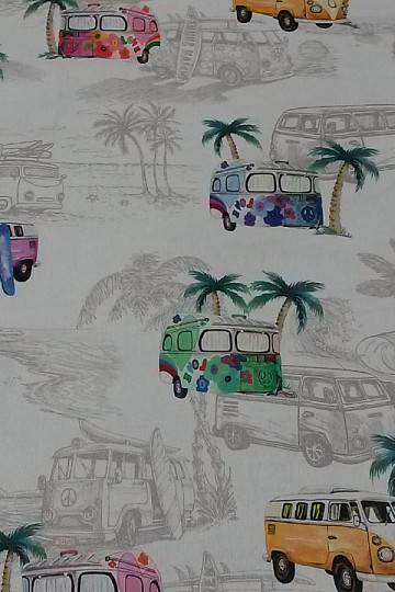 Dekoratív szövet FLORIDA SURF LIFE digitális