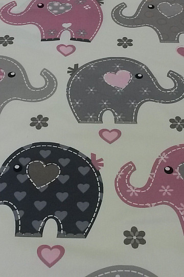 Gyerek dekoratív szövet ELEPHANTS II