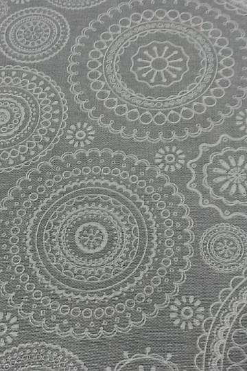 Díszszövet MANDALA FONDO szürke