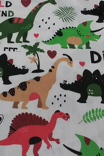 Gyerek pamut szatén DINOSAUR digitális nyomtatás