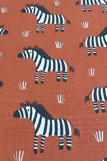 ZEBRA pamutszövet barna