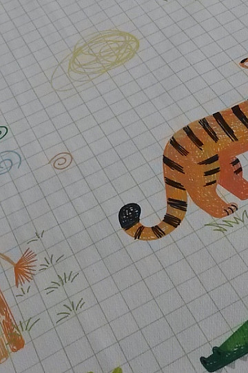 Gyermek dekoratív szövet ZOO rajzfilm