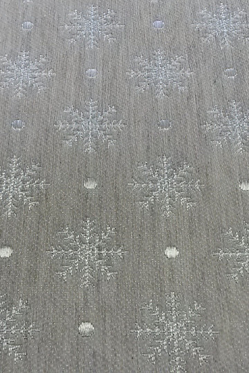 Karácsonyi díszszövet asztalterítőhöz Flake beige 002 szélesség 280