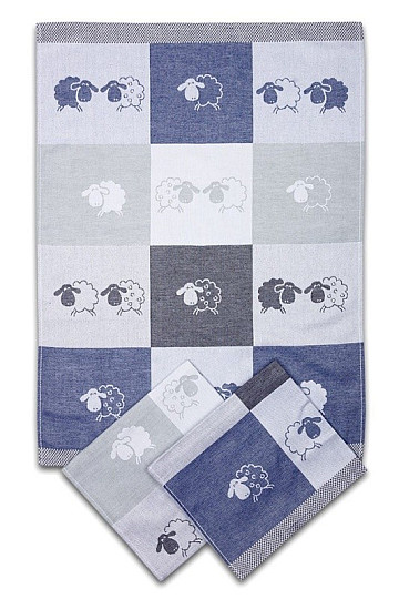 SHEEP konyharuhák színes kocka kék 3 db