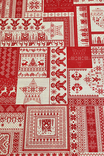 Karácsonyi dekoratív szövet ORNAMAYO