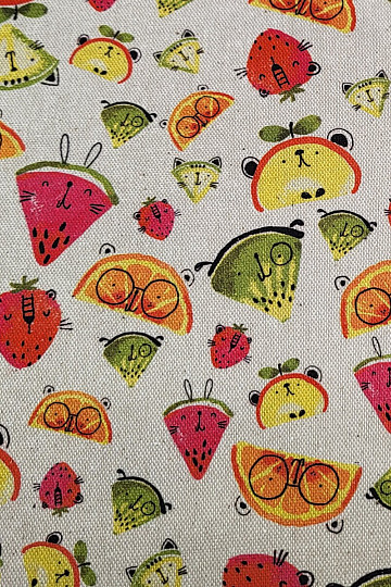 Dekoratív szövet FRUIT digitális nyomtatás