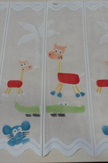 Gyerek függöny festett üveghez ÁLLATOK
