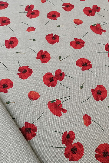 Dekoratív szövet Pipacs POPPY