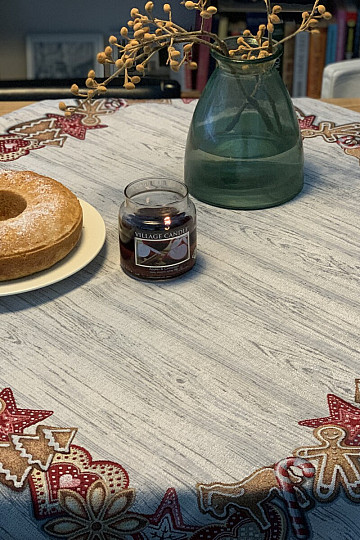 Gobelin terítő és sál KARÁCSONYI MÉZESKALÁCS