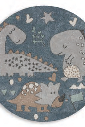 Gyerek kerek szőnyeg ROMA dinoszauruszok