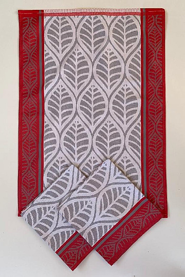 Törölközők PIROS LEVELEK 3 db