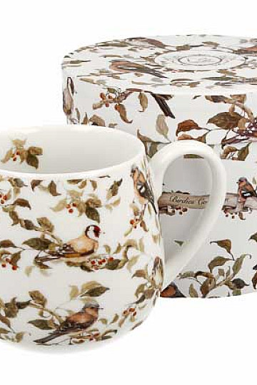 Porcelán bögre Madarak pufók