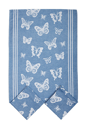 Törülközők BUTTERFLIES BLUE 3 db