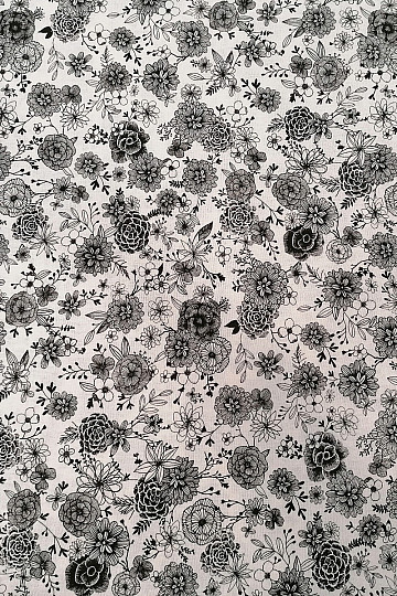 Pamutszövet FLOWERS FLORAL 1