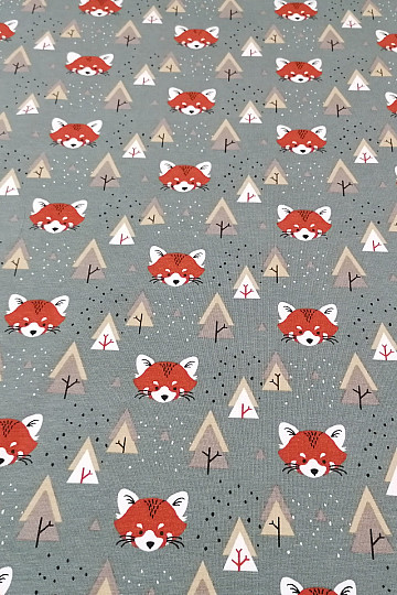Pamut kötöttáru FOX khaki