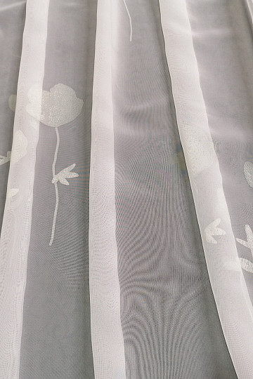 Függöny voile FLOWERS bézs