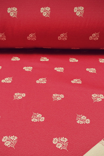 Dekoratív szövet HEART FLOWER I jacquard kombináció