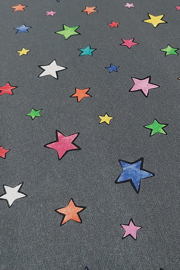 Dekoratív szövet STARS színes csillagok