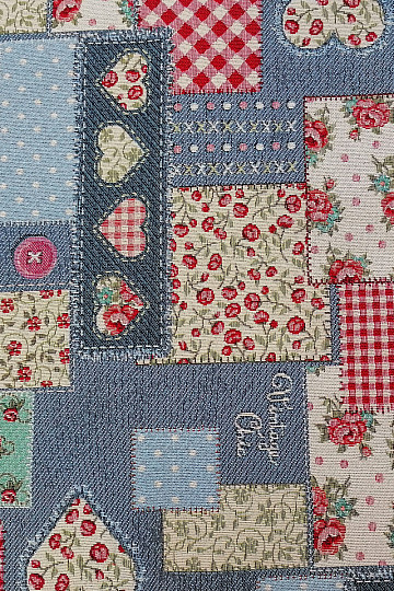 VINTAGE PATCHWORK gobelinszövet