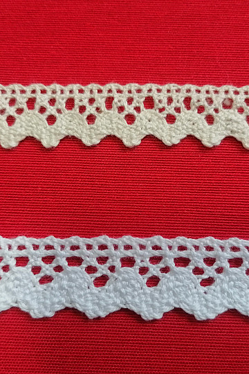 Pamut csipke 75260 22mm fehér