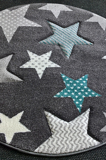Gyerek kerek szőnyeg PASTEL Stars