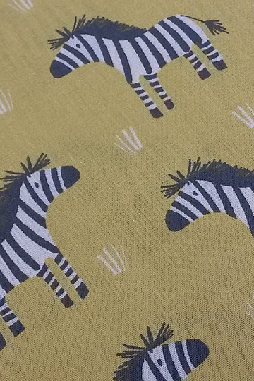 ZEBRA pamutszövet sárga-zöld