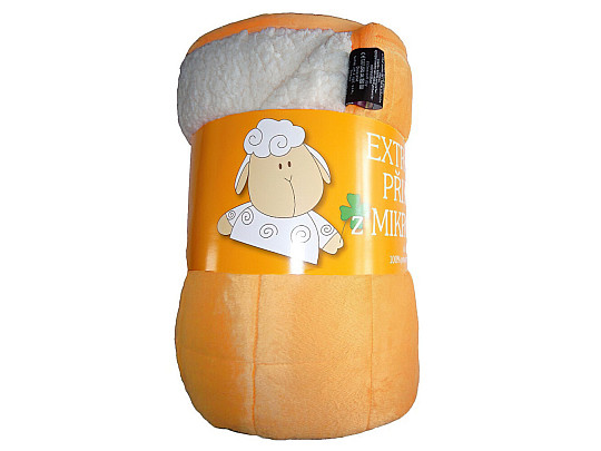 mikroszálas takaró EXTRA SOFT SHEEP öltés narancssárga fény