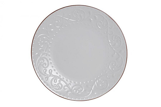 Tányér sekély WHITE RELIEF 27,5x2cm fehér