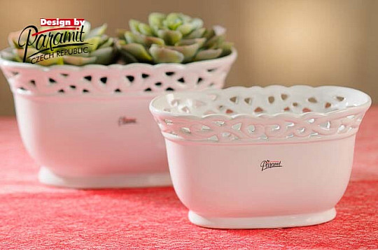 Csipke jardinka fehér 24 cm