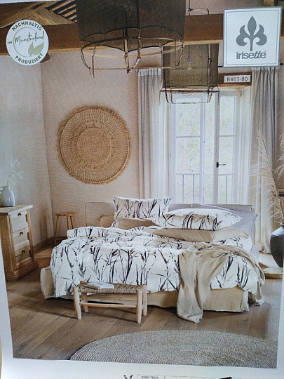 IRISETTE luxus szatén ágynemű SKY 8463-80 NATUR ROSALIE