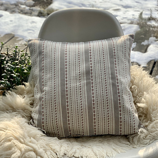 Párnahuzat TOSCANA RIGA STRIPE bordó