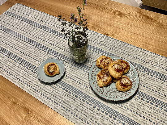 Terítő és kendő TOSCANA VALERY RIGA kék csíkos