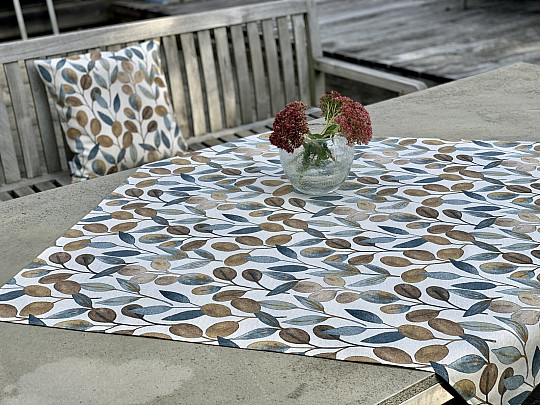 Abrosz és sál LISTY HOJAS kék