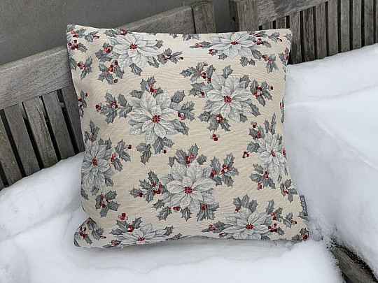 Karácsonyi kárpitborító KARÁCSONYI CSILLAG ezüst