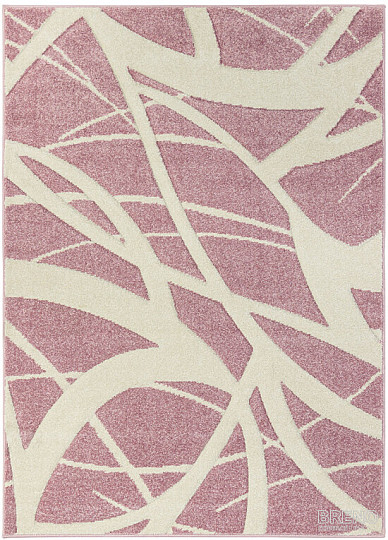 Rózsaszín és fehér darabos szőnyeg PORTLAND