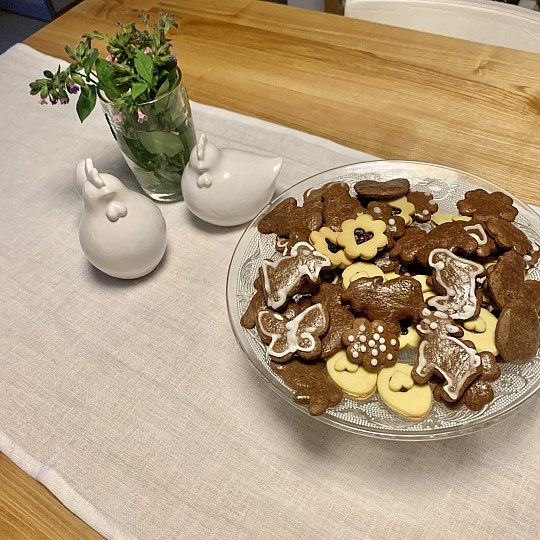 Vászon terítő VERONA fehér