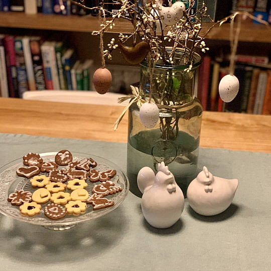 Vászon terítő VERONA szürkés-zöld