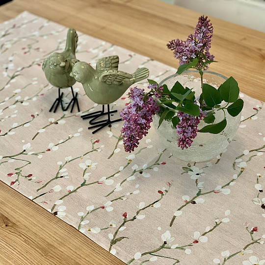 Abrosz és kendő NOA Twigs kis rózsaszín