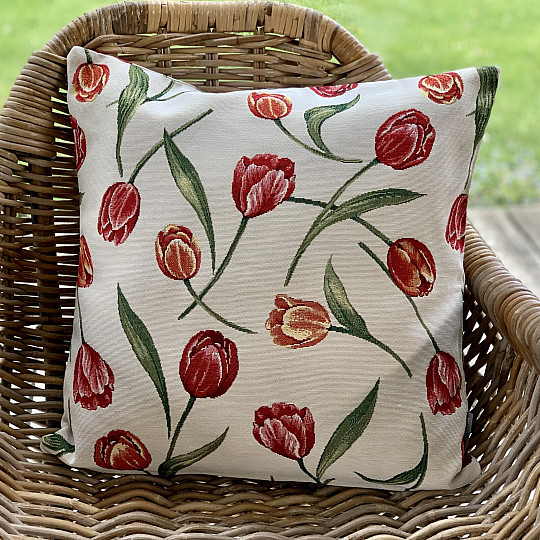 Gobelin párnahuzat TULIPS III nagy mintás