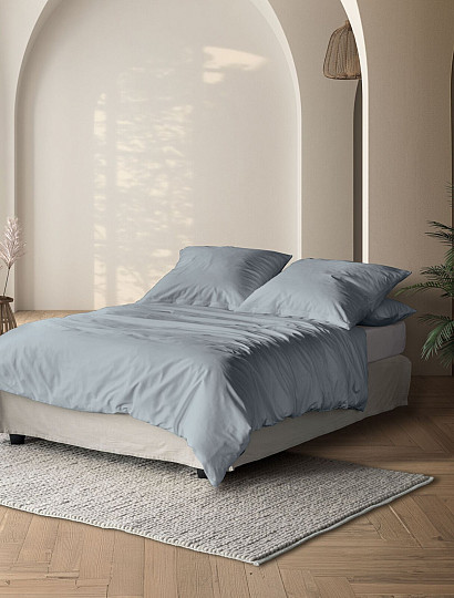 IRISETTE luxus pamut szatén PARIS 8000-20 KÉK-SZÜRKE