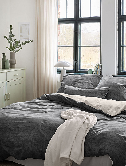 IRISETTE luxus pamut szatén WAVE 8557-11 antracit