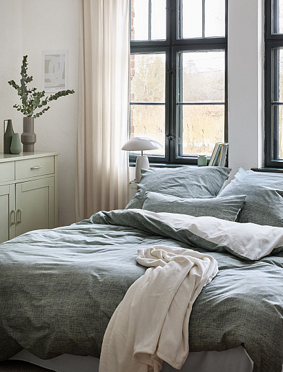 IRISETTE luxus pamut szatén WAVE 8557-30 zöld