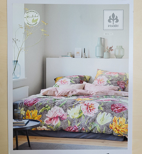 IRISETTE luxus pamut szatén MAGIC GRAU 11 SZÍNES VIRÁG