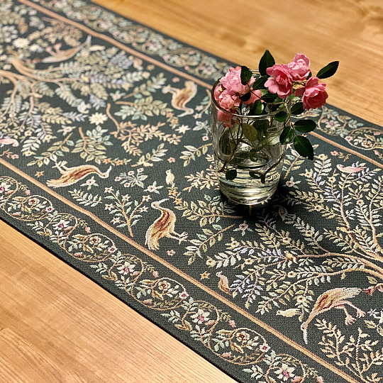 Gobelin terítő és sál WILLIAM MORRIS zöld