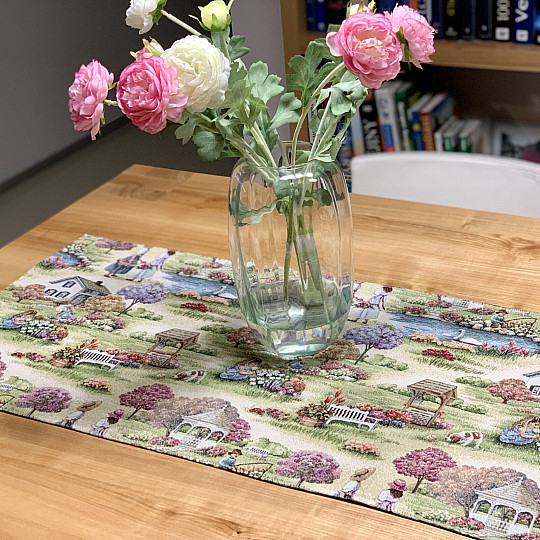 Gobelin terítő és sál PARADICSI KERT II