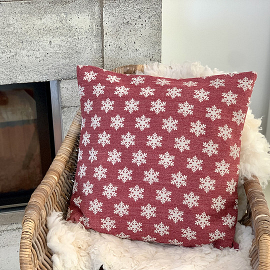 Luxus dekoratív huzat FLAKES RED