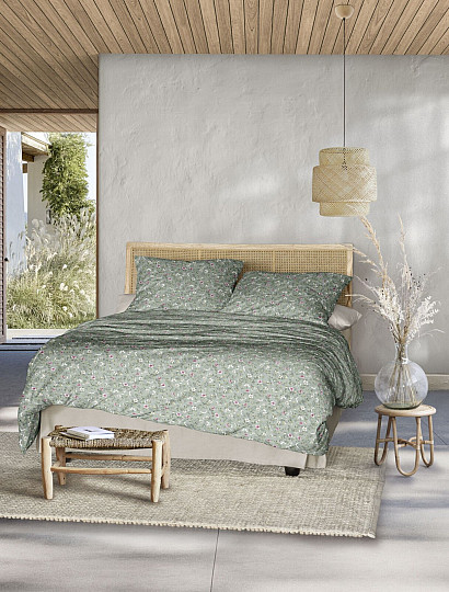 IRISETTE luxus pamutszatén TOKIO 8567-30 ZÖLD