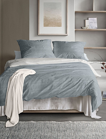 IRISETTE luxus pamutszatén WAVE 8557-20 KÉK