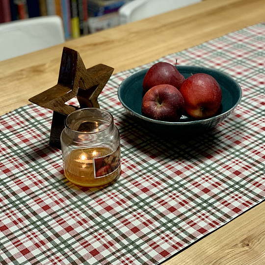 Karácsonyi terítő és sál SKÓT SHELLEY KOCKÁS