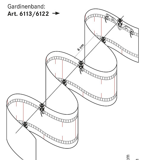 Forgatható zsinór NEW WAVE 1:2 szalaghoz